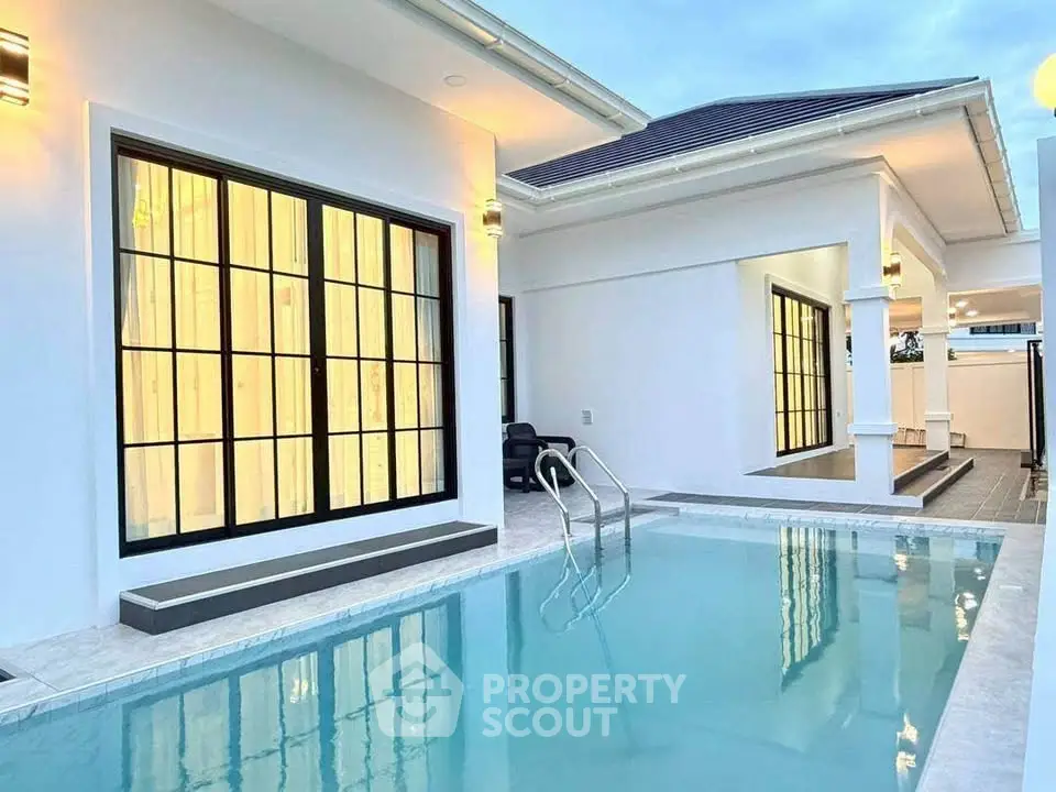 Luxurious modern home with private pool and elegant architecture