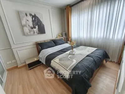 Cozy bedroom with elegant decor and natural light