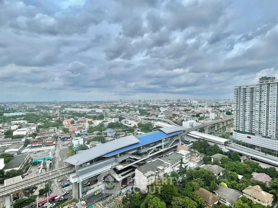 Stunning cityscape view with modern buildings and lush greenery, ideal for urban living enthusiasts.