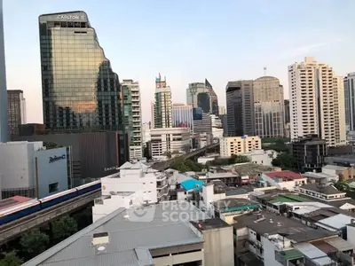Stunning cityscape view showcasing modern skyscrapers and urban architecture in a bustling metropolis.