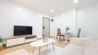 Modern living room with sleek furniture and minimalist decor