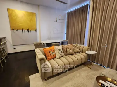 Luxurious living room with elegant decor and modern furniture