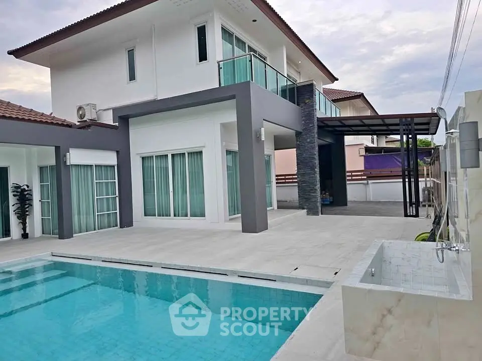 Luxurious modern villa with private pool and spacious terrace