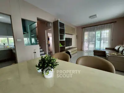 Spacious modern living room with open layout and stylish decor