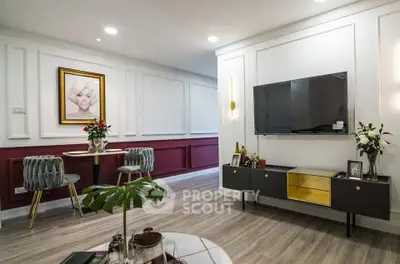 Stylish living room with modern decor and elegant furniture