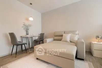 Modern living room with stylish furniture and elegant decor, perfect for relaxation and entertaining.