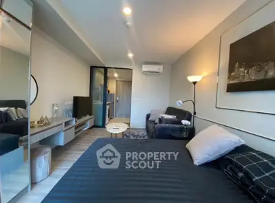 Modern studio apartment with stylish decor and open layout