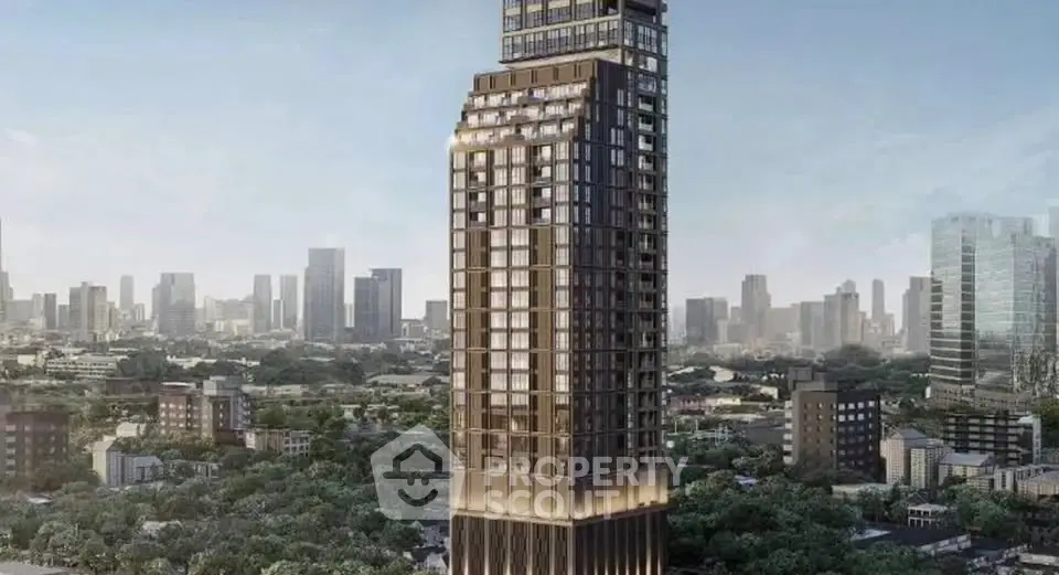 Stunning skyscraper with modern architecture in urban skyline