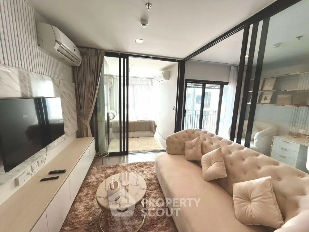 Luxurious living room with elegant decor and spacious layout