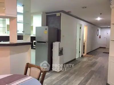 Spacious modern kitchen with sleek appliances and open layout