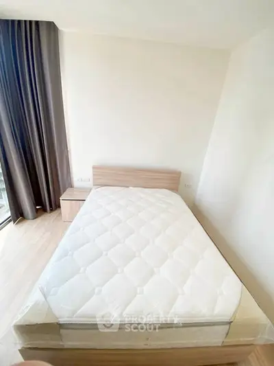 Modern bedroom with minimalist design and natural light