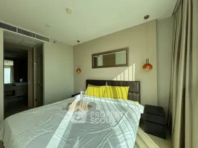 Bright and modern bedroom with stylish decor and ample natural light