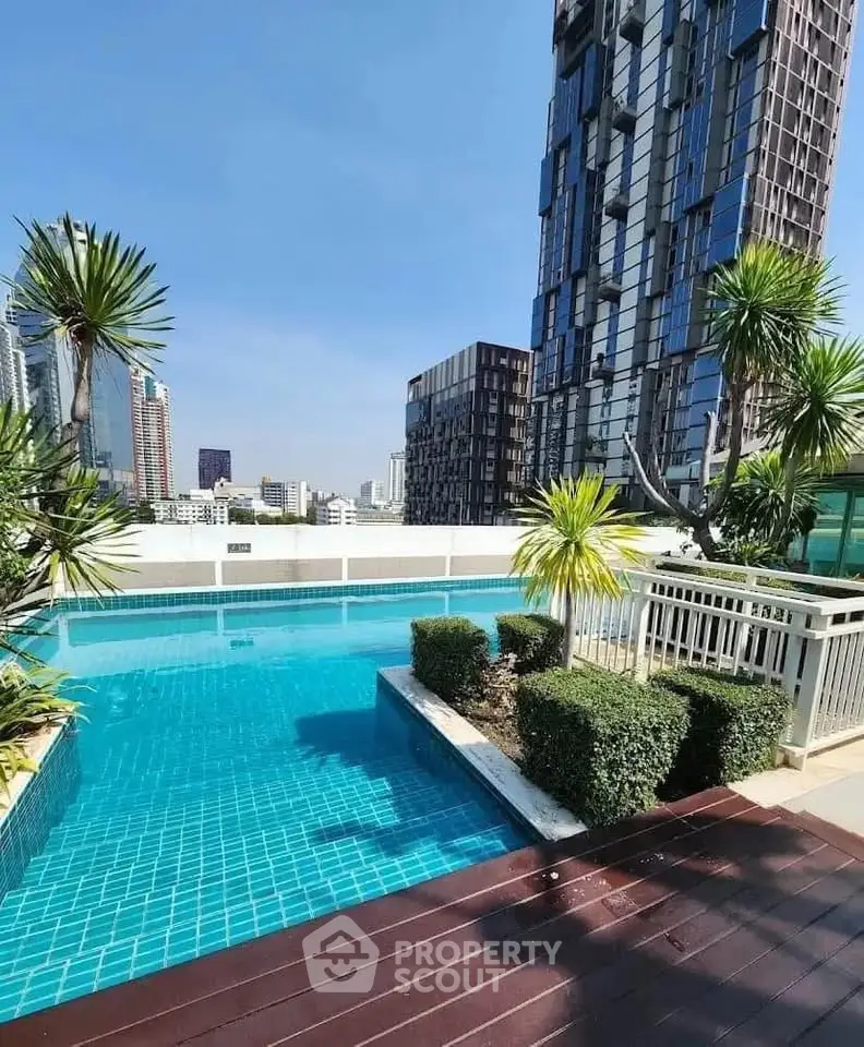 Luxurious rooftop pool with stunning city views and modern architecture.