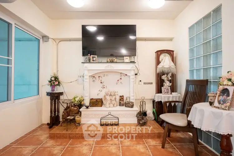 Charming living room with elegant decor and cozy ambiance