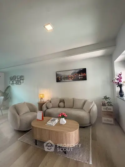 Stylish living room with modern furniture and elegant decor