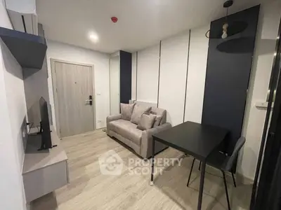 Modern living room with sleek furniture and stylish decor