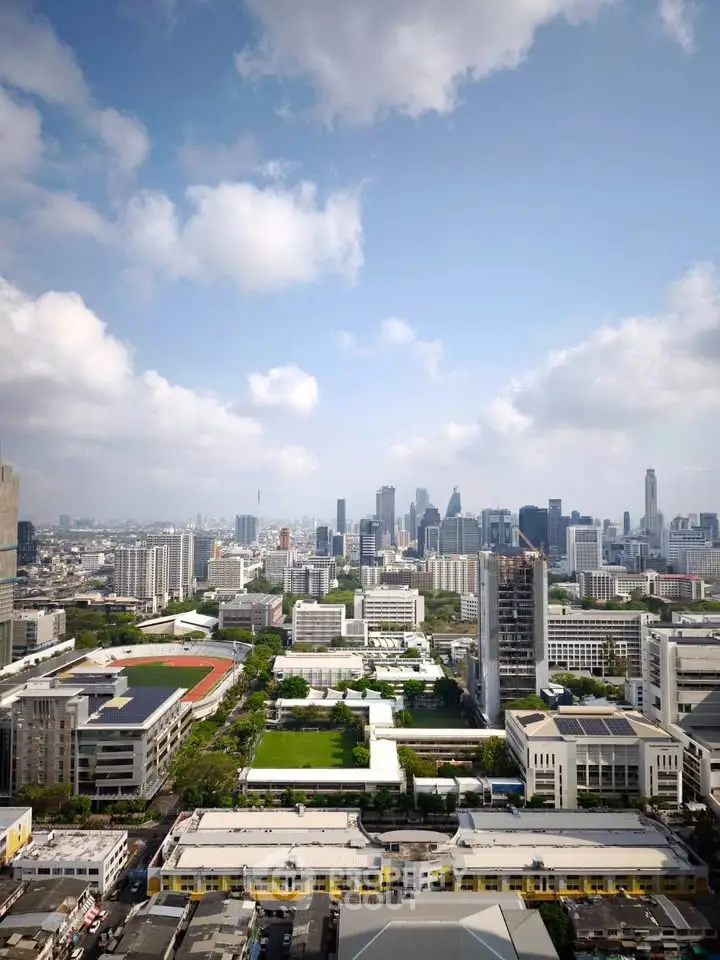 Stunning cityscape view showcasing modern skyline and urban architecture under a clear blue sky.