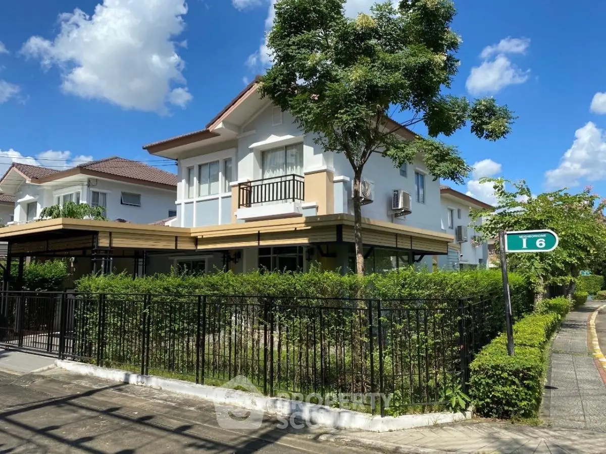Charming corner unit house with lush garden and modern design in a serene neighborhood.