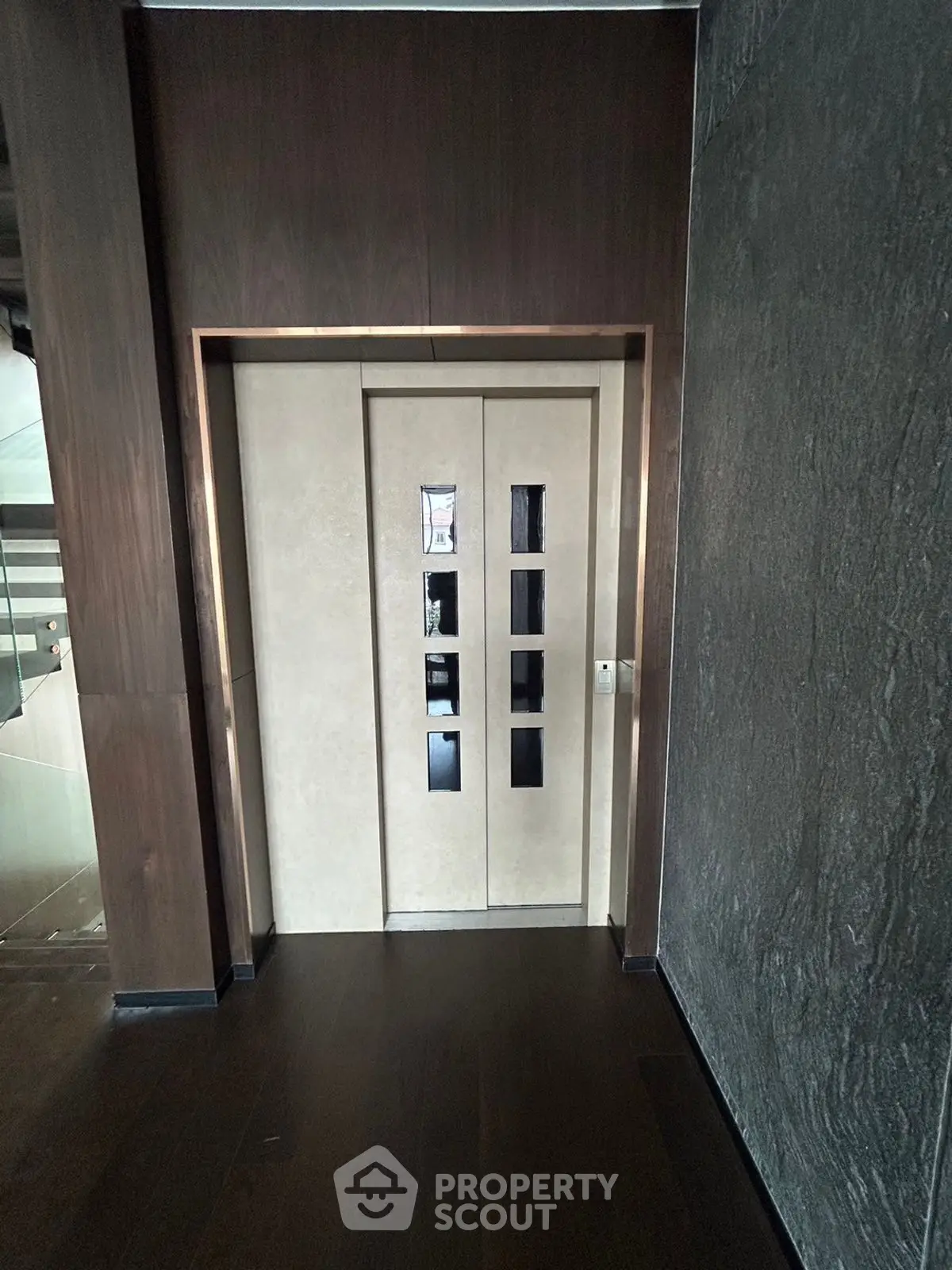 Elegant modern elevator with sleek design in upscale building
