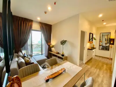 Stylish modern living room with elegant decor and natural light