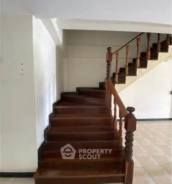 Elegant wooden staircase in a modern home interior