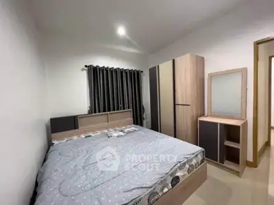 Cozy bedroom with modern furniture and stylish decor