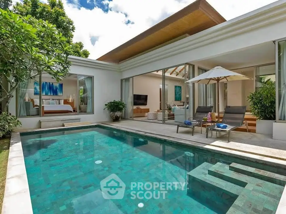 Luxurious villa with private pool and modern design, perfect for relaxation and entertainment.