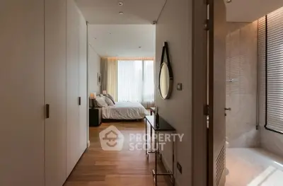 Luxurious bedroom with ensuite bathroom and elegant decor