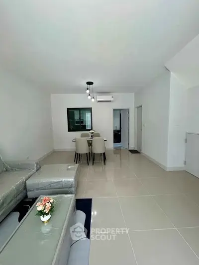 Modern living room with sleek furniture and elegant decor