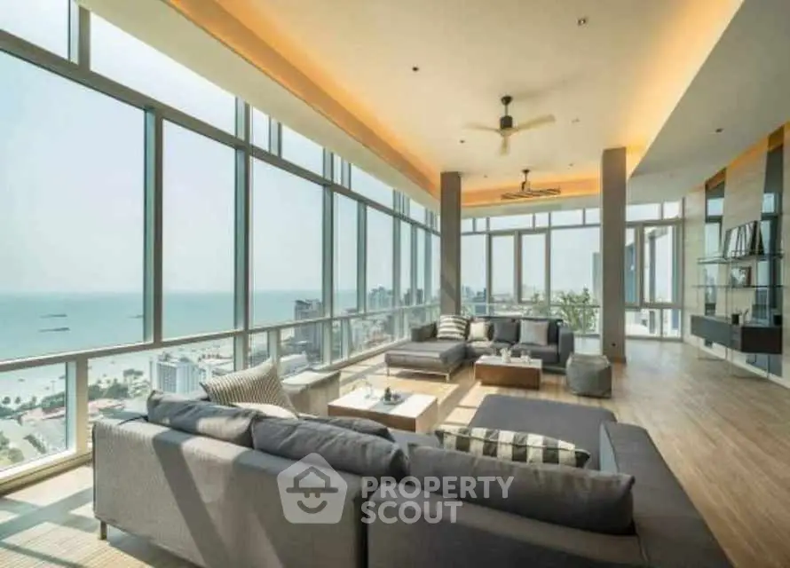 Luxurious corner unit with panoramic ocean views and spacious living area.
