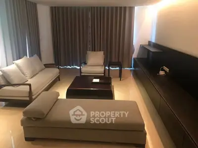 Elegant modern living room with stylish furniture and ambient lighting