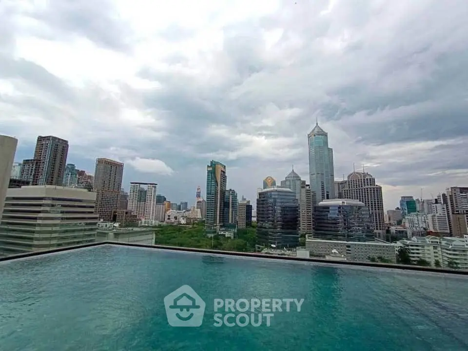 Stunning rooftop pool with breathtaking city skyline view