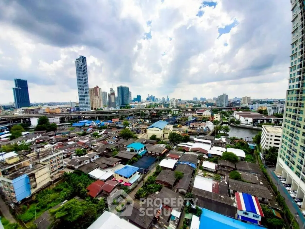 Stunning cityscape view with high-rise buildings and vibrant urban landscape.