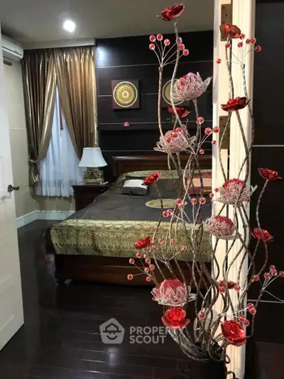 Luxurious bedroom with elegant decor and stylish furnishings
