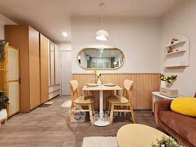 Charming dining area with modern decor and cozy ambiance