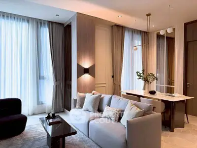 Luxurious modern living room with elegant decor and natural light