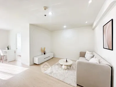 Bright and modern living room with minimalist decor and natural light