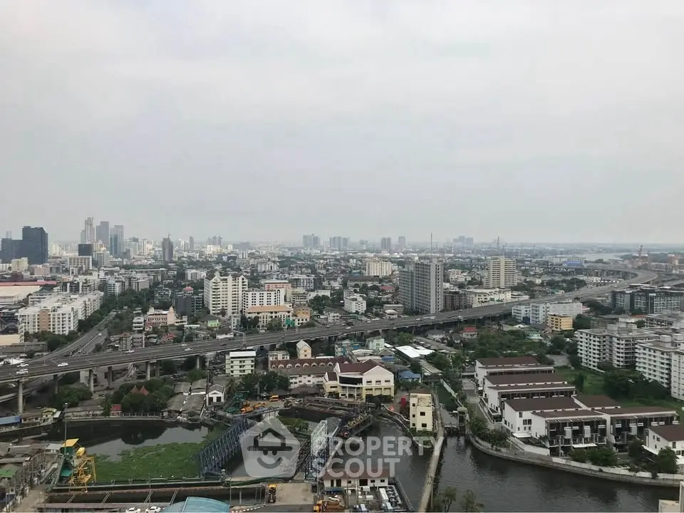 Stunning cityscape view showcasing urban skyline and residential buildings, perfect for real estate investment.