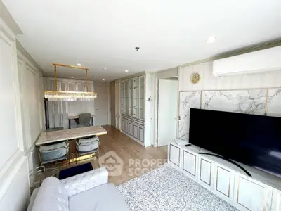 Luxurious living room with elegant decor and modern furnishings