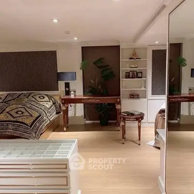 Luxurious bedroom with elegant decor and modern furnishings