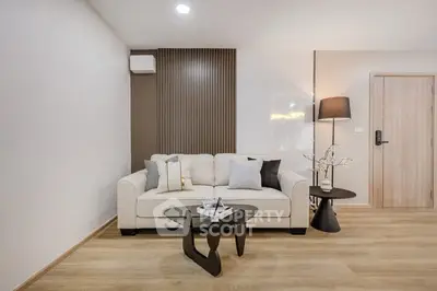 Modern living room with stylish furniture and elegant decor