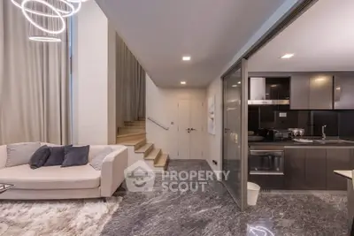 Modern duplex apartment with open kitchen and stylish living area