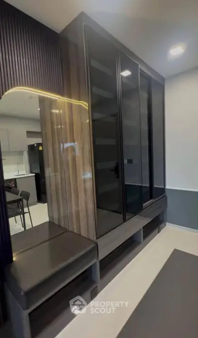 Modern kitchen with sleek cabinetry and open layout design