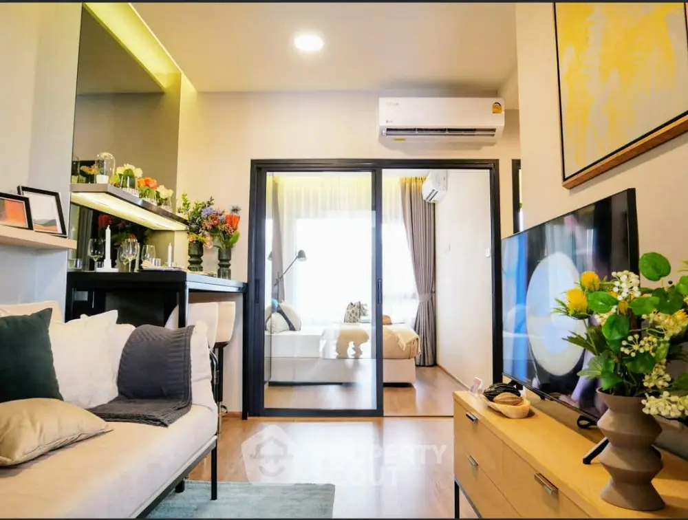 Stylish modern living room with open layout and elegant decor