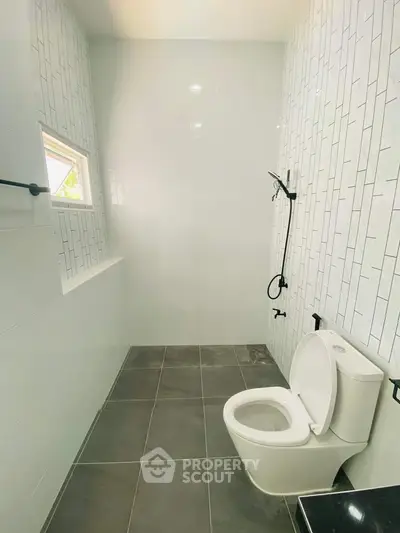 Modern bathroom with sleek design and contemporary fixtures