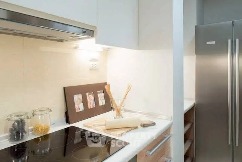 Modern kitchen with sleek appliances and stylish decor