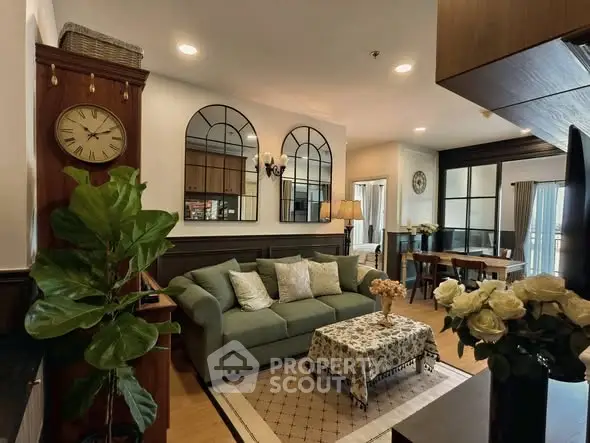 Charming living room with elegant decor and cozy ambiance