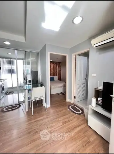 Modern apartment interior with open layout and stylish furnishings