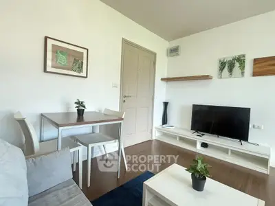 Modern living room with stylish decor and natural light