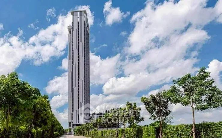 Stunning garden view with lush greenery and vibrant sky